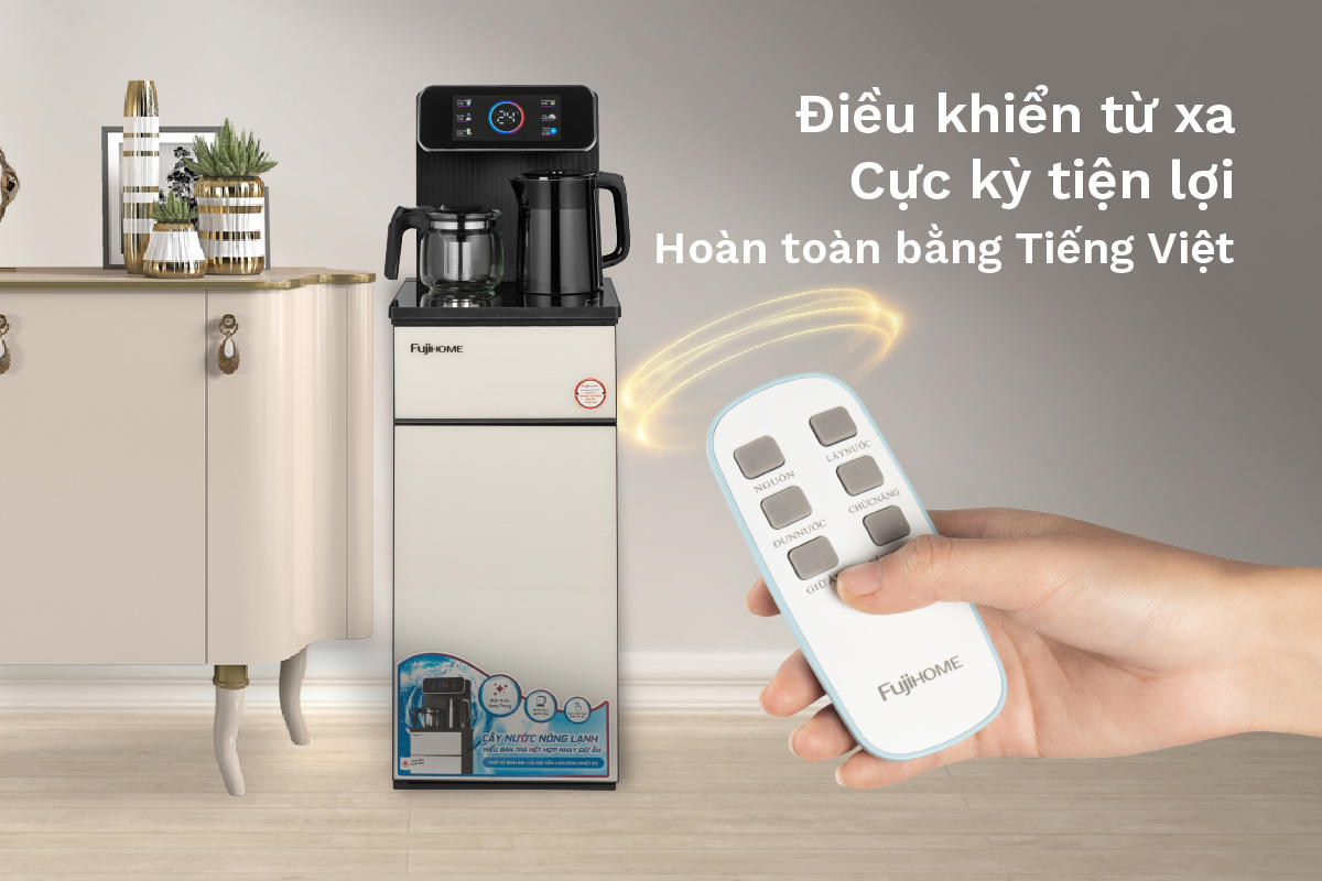 Cây nước nóng lạnh kết hợp bàn pha trà, caffe Fujihome TBD22